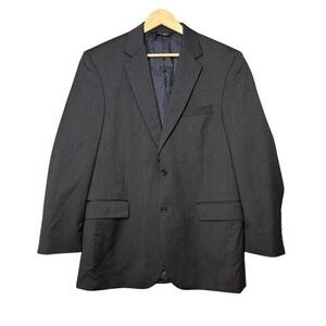 Jos A Bank Signature Collection Mens 40R 100% Wool‎ Blazer Sport Jacket Black